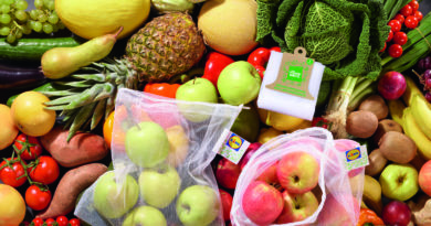 Lidl führt ab Sommer ein wiederverwertbares und waschbares Netz als Verpackung für Obst und Gemüse ein