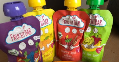 Quetschbeutel von FruchtBar können zu Upcyclung-Produkten hergestellt werden. Die Verpackung kann an den Hersteller zurückgeschickt werden