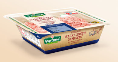 Neue Kaufland-Verpackung für Hakcfkfleisch in der Selbstbedienungstheke packaging