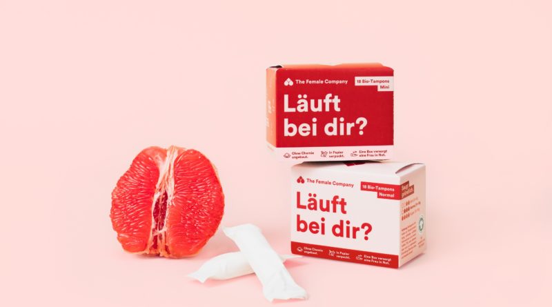 The Female Company verkauft über dm Tampons in Papierverpackung