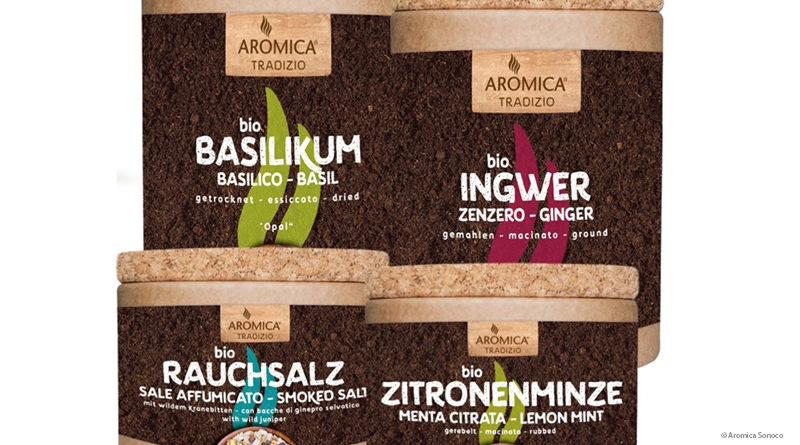 Rupperti Gewürze rely on cork and cardboard packaging