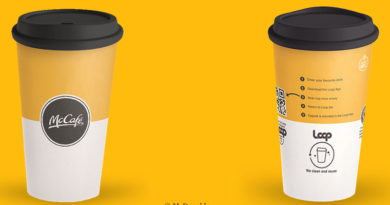 Loop returnable cups at McDonalds