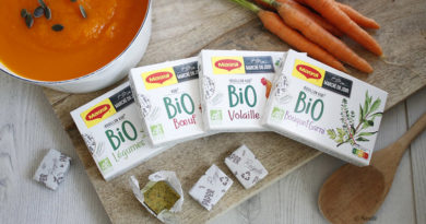 Organic bouillon cubes in recyclable paper packaging