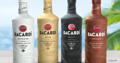 Papierflasche von Bacardi