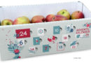 Apple basket as advent calendar
