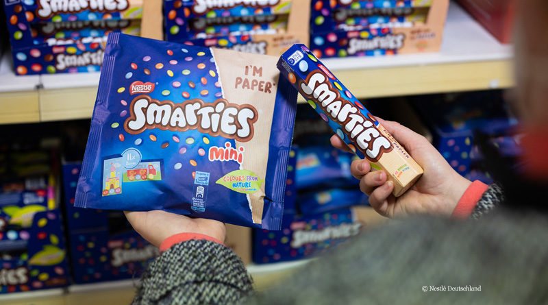 Smarties wrapped in paper