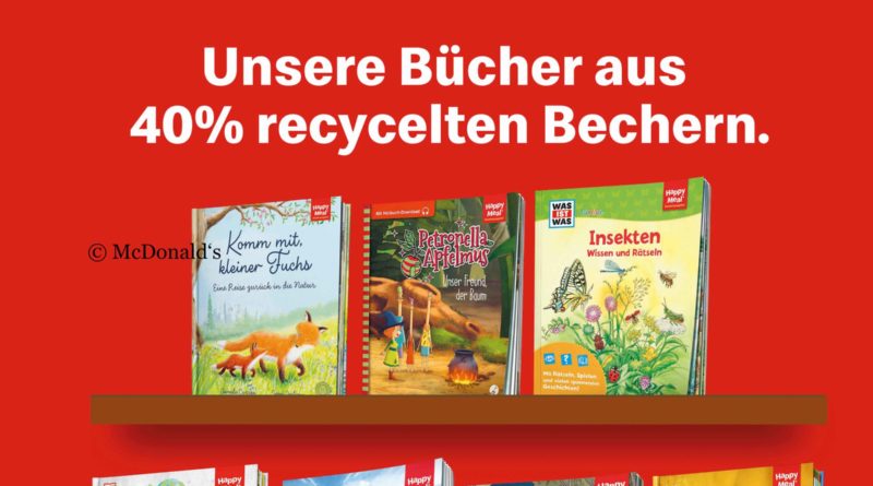 McDonalds lässt recycelte Becher für Bücherherstellung verwenden
