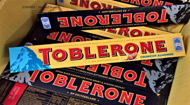 Verpackungen von Toblerone von Mondelez