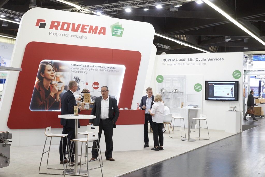 Packaging machine manufacturer Rovema presented its solutions at FACHPACK. Copyright: Frank Boxler/FACHPACK